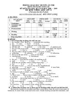 Đề thi học sinh giỏi lớp 9 môn tiếng anh - 4 docx