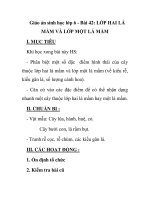 Giáo án sinh học lớp 6 - Bài 42: LỚP HAI LÁ MẦM VÀ LỚP MỘT LÁ MẦM ppt