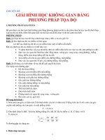 GIẢI HÌNH HỌC KHÔNG GIAN BẰNG PHƯƠNG PHÁP TỌA ĐỘ pdf