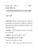 Hình học lớp 9 - Tiết 15 : ỨNG DỤNG THỰC TẾ CÁC TỈ SỐ LƯỢNG GIÁC CỦA GÓC NHỌN docx