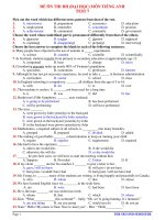 ĐỀ ÔN THI ĐH (ĐẠI HỌC) MÔN TIẾNG ANH TEST 7 docx