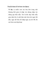 Truyền tham số từ form vào Query pot