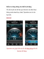 Kiểm tra băng thông cho thiết bị di động Tốc độ truyền tải dữ liệu qua pptx