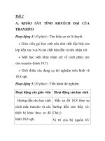 Tiết 2 A. KHẢO SÁT TÍNH KHUẾCH ĐẠI CỦA TRANZITO ppt
