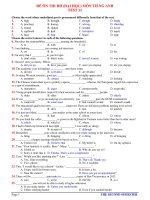 ĐỀ ÔN THI ĐH (ĐẠI HỌC) MÔN TIẾNG ANH TEST 11 pps