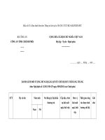 MẪU DANH SÁCH ĐỐI TƯỢNG ĐỀ NGHỊ GIẢI QUYẾT CHẾ ĐỘ HƯU TRÍ HÀNG THÁNG (theo Nghị định số 11/2011/NĐ-CP ngày 30/01/2011 của Chính phủ) potx
