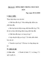 Tiết 32-33. DÒNG ĐIỆN TRONG CHẤT BÁN DẪN pptx