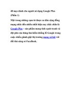40 mẹo dành cho người sử dụng Google Plus (Phần 1) ppt