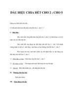 DẤU HIỆU CHIA HẾT CHO 2 ; CHO 5 pdf