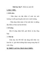 Sinh học lớp 9 - Kiểm tra một tiết pps