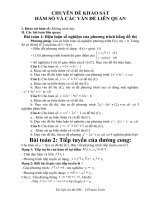 CHUYÊN ĐỀ KHẢO SÁT HÀM SỐ VÀ CÁC VẤN ĐỀ LIÊN QUAN pptx