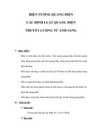 HIỆN TƯỢNG QUANG ĐIỆN CÁC ĐỊNH LUẬT QUANG ĐIỆN THUYẾT LƯỢNG TỬ ÁNH SÁNG doc