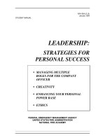 LEADERSHIP STRATEGIES FOR PERSONAL SUCCESS phần 1 potx