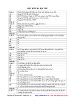 Đề thi trắc nghiệm môn sinh học - đột biến đa bội doc