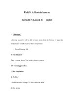 Unit 9: A first-aid course Period 57: Lesson 3: Listen pot