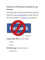 Danh sách các DNS miễn phí sử dụng để truy cập ppsx