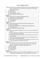 Đề thi trắc nghiệm môn sinh học - CÁC CƠ CH CÁCH LI pdf