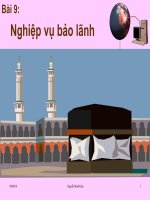 Bài 9: Nghiệp vụ bảo lãnh ppt