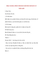 Giáo án Địa Lý lớp 10: THỰC HÀNH ; PHÂN TÍCH BẢN ĐỒ PHÂN BỐ DÂN CƯ THẾ GIỚI ppsx