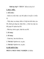 Sinh học lớp 9 - Tiết 35 Kiểm tra học kì I doc