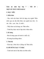 Giáo án sinh học lớp 7 - Tiết 20 : MỘT SỐ THÂN MỀM KHÁC pdf
