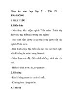 Giáo án sinh học lớp 7 - Tiết 19 : TRAI SÔNG pot