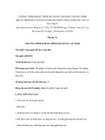 CHƯƠNG TRÌNH KHUNG TRÌNH ĐỘ TRUNG CẤP NGHỀ, CHƯƠNG TRÌNH KHUNG TRÌNH ĐỘ CAO ĐẲNG NGHỀ CHO NGHỀ “CÔNG NGHỆ CHẾ TẠO VỎ TÀU THỦY” ppt