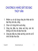 THỦY VĂN CẦU CỐNG - CHƯƠNG 8 pptx