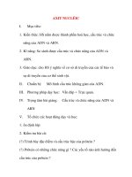 Giáo án Sinh Học lớp 10: AXIT NUCLÊIC ppsx