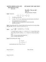 Đề thi toán cao cấp 3 trường ĐHSPKT Hưng Yên - đề số 8 pdf