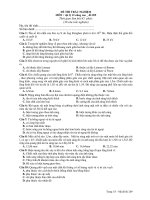 ĐỀ THI TRẮC NGHIỆM MÔN : vật lý 12 nâng cao _ đề 209 ppsx