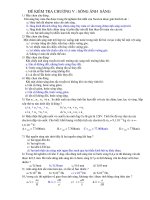 ĐỀ KIỂM TRA CHƯƠNG V : SÓNG ÁNH SÁNG pot