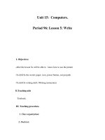 Unit 15: Computers. Period 96: Lesson 5: Write potx