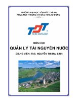 QUẢN LÝ TÀI NGUYÊN NƯỚC pps