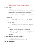 Giáo án Sinh Học lớp 12 Ban Tự Nhiên: LOÀI SINH HỌC VÀ CÁC CƠ CHẾ CÁCH LI. doc