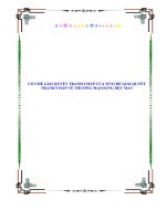 CƠ CHẾ GIẢI QUYẾT TRANH CHẤP CỦA WTO ĐỂ GIẢI QUYẾT TRANH CHẤP VỀ THƯƠNG MẠI HÀNG DỆT MAY ppsx