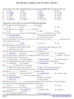 ÔN THI TRẮC NGHIỆM ANH VĂN LỚP 12 - ĐỀ SỐ 3 doc