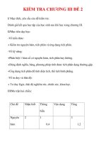 Giáo án Giải tích 12 ban tự nhiên : Tên bài dạy : KIỂM TRA CHƯƠNG III ĐỀ 2 pptx