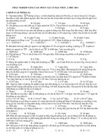 TRẮC NGHIỆM NÂNG CAO PHẦN VẬT LÝ HẠT NHÂN _LTĐH 2011 ppt