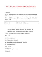 Giáo án Tin Học lớp 8 Ban Tự Nhiên: BÀI 1. MÁY TÍNH VÀ CHƯƠNG TRÌNH MÁY TÍNH (tiết 2) ppsx