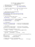 CÂU HỎI TRẮC NGHIỆM CHƯƠNG V SÓNG ÁNH SÁNG ppt