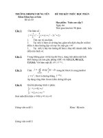 Đề thi toán cao cấp 3 trường ĐHSPKT Hưng Yên - đề số 5 pot