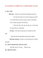 Giáo án Sinh Học lớp 12 Ban Tự Nhiên: SỰ TÁC ĐỘNG CỦA NHIỀU GEN VÀ TÍNH ĐA HIỆU CỦA GEN. pptx