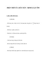 ĐIỆN TRỞ CỦA DÂY DẪN - ĐỊNH LUẬT ÔM potx