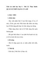 Giáo án sinh học lớp 6 - Bài 12: Thực hành: QUAN SÁT BIẾN DẠNG CỦA RỄ potx