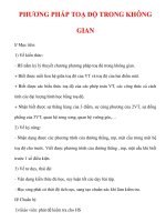 Giáo án HÌnh học 12 ban tự nhiên : Tên bài dạy : PHƯƠNG PHÁP TOẠ ĐỘ TRONG KHÔNG GIAN doc