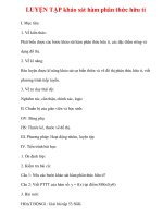 Giáo án Giải tích 12 ban tự nhiên : Tên bài dạy : LUYỆN TẬP khảo sát hàm phân thức hữu tỉ pdf