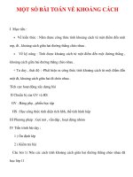 Giáo án HÌnh học 12 ban tự nhiên : Tên bài dạy : MỘT SỐ BÀI TOÁN VỀ KHOẢNG CÁCH ppsx