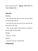 Giáo án môn sinh lớp 6 - Tiết 44: TỔNG KẾT VỀ CÂY CÓ HOA (TT) pps