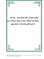 Đề tài : Tìm hiểu một số khó khăn của Tổng Công ty May Đồng Nai đang gặp phải và hướng giải quyết pot